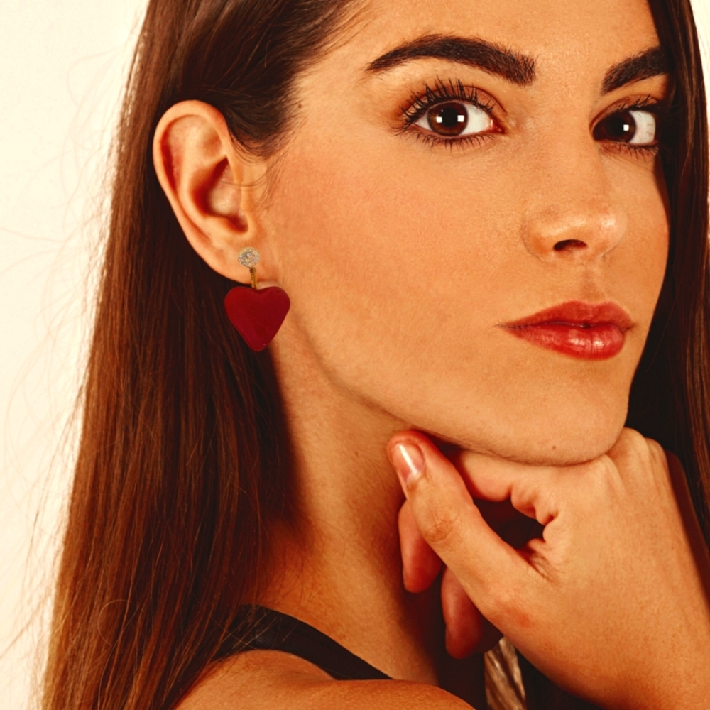 Valentines Day Minimal Heart Earrings ❤